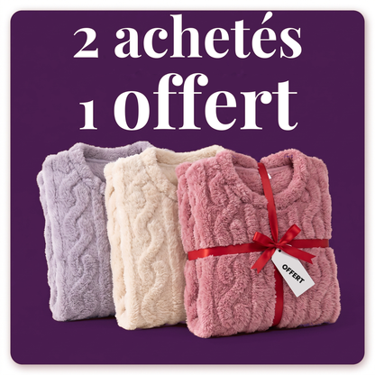 Trois ensembles cocooning pliés, offre deux achetés un offert